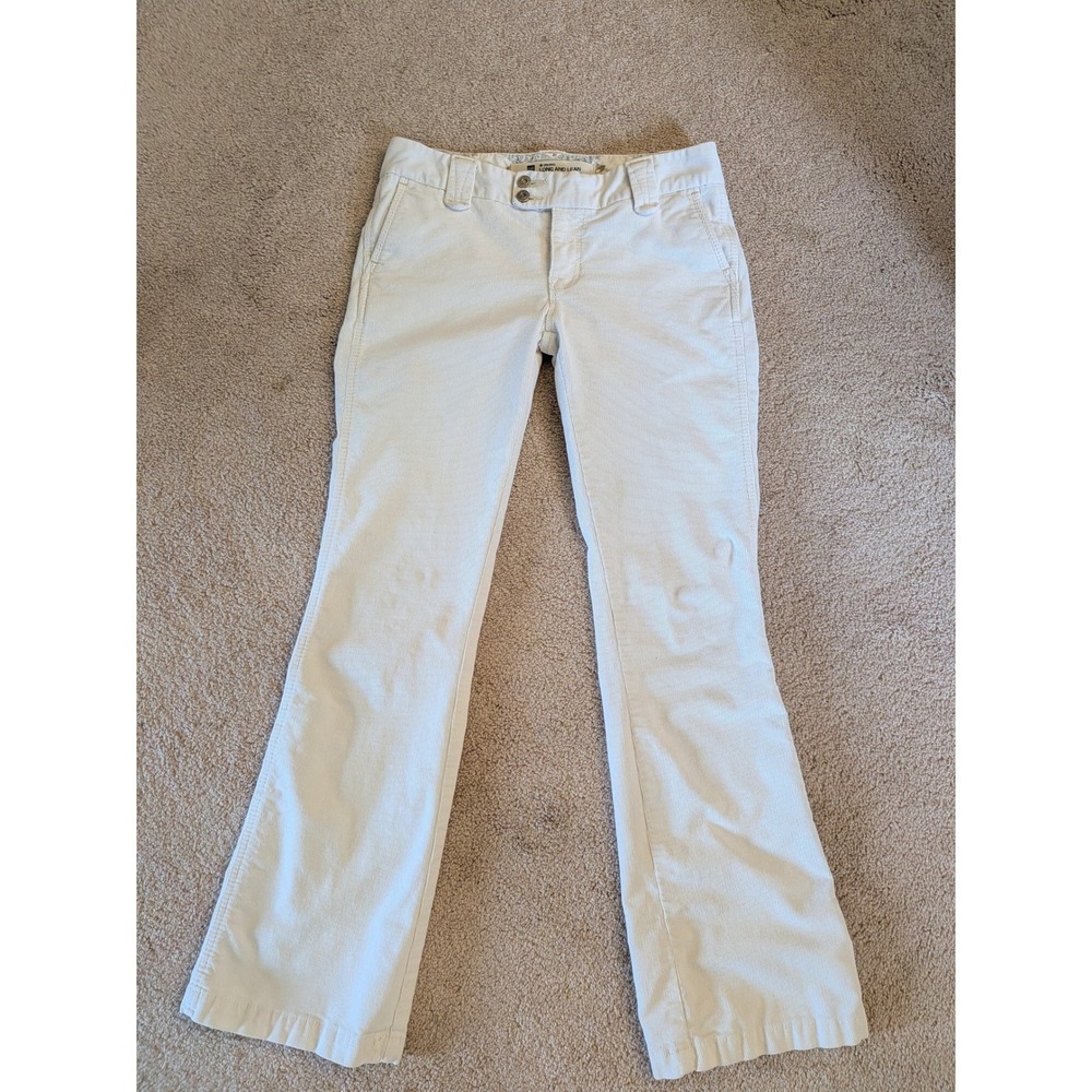 Vintage Gap Original Long & Lean Corduroy Slacks Cream Off White 4R